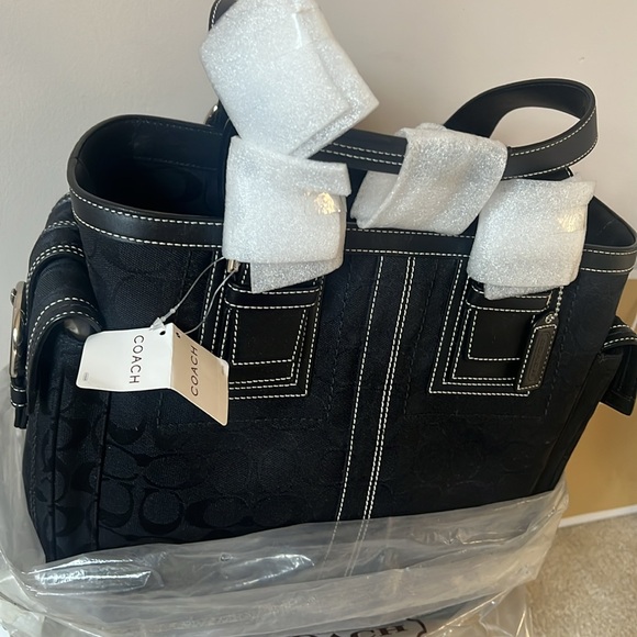 COACH SIGNATURE TOTE BRAND NEW AUTHENTIC 11x12 - Picture 2 of 13